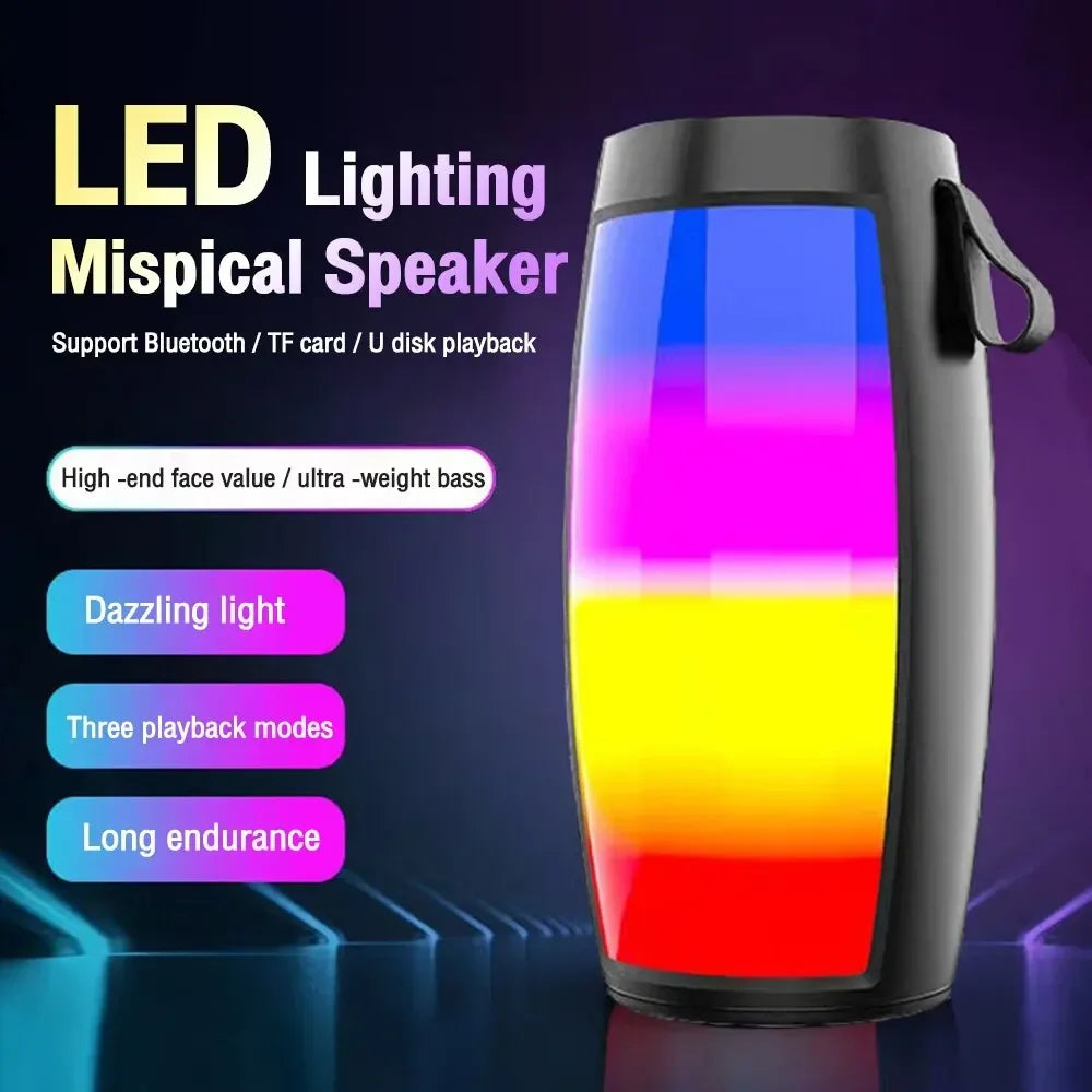 1202 Wireless Bluetooth Speaker – Portable Home & Outdoor Subwoofer with Bass, MP3 Player, Car Audio & LED Lights