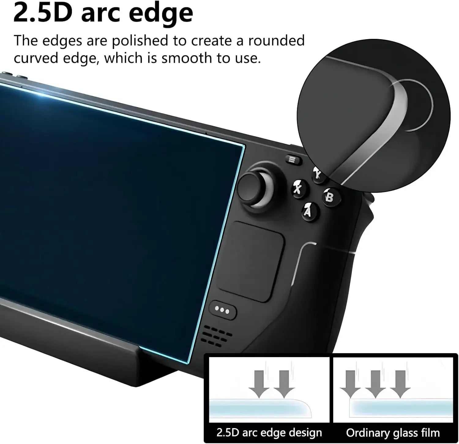 For Screen Protector Compatible With Steam Deck OLED 7inch,Tempered Glass Designed  with Easy Insatiate 9H hardness