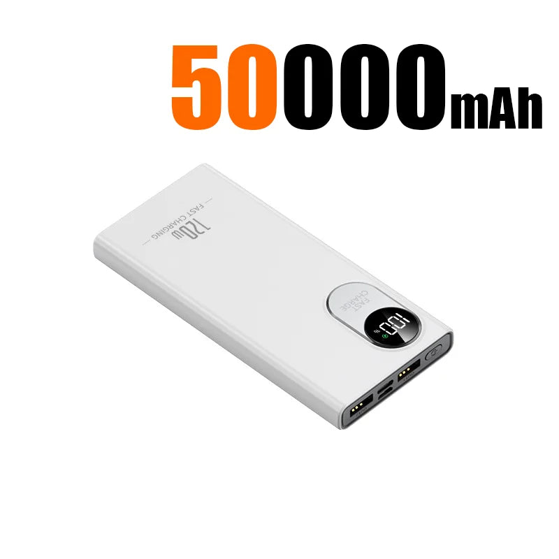 2026 New 500000mAh Power Bank – 120W Super Fast Charging Portable Battery with Digital Display for All Phones