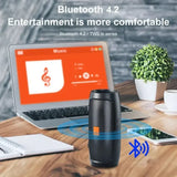 Bluetooth 5.0 Portable Speaker – Dual Stereo Speakers with Subwoofer, TF/USB Playback, FM Radio & Voice Broadcast for Outdoor Use