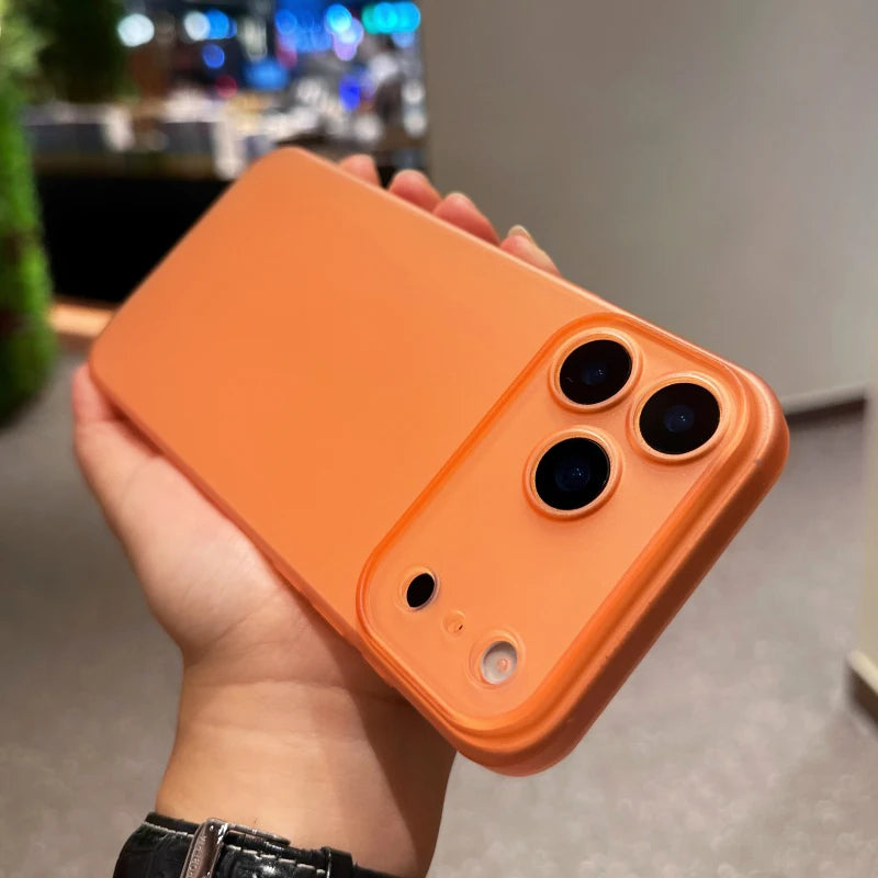 0.3mm Ultra Thin Matte Transparent Case for iPhone 17 Pro Max, 17 Air – Slim Protective Back Cover, Orange
