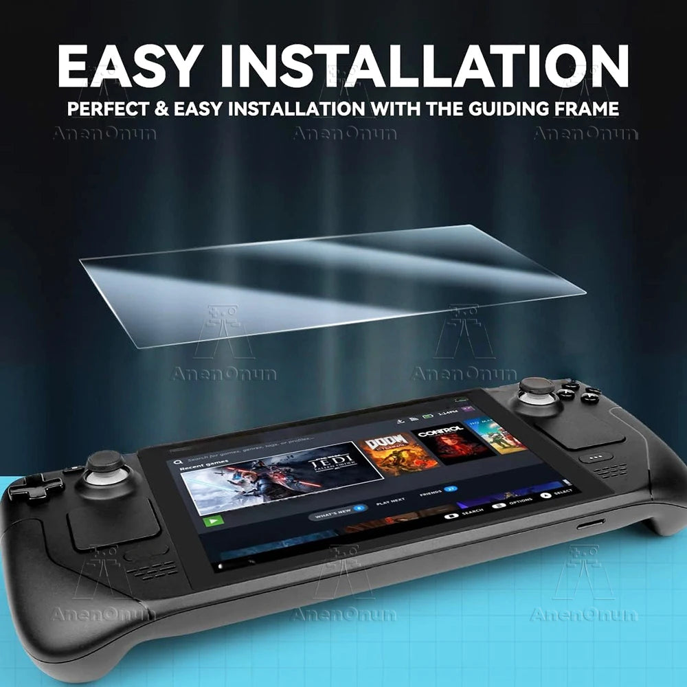 Steam Deck/Steam Deck Oled Tempered Glass Screen Protector 2.5D Curved Edge 9H Hardness Shatterproof Anti-Scratch HD Bubble-Free