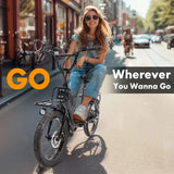20-inch electric bike, stylish city commuter bike with 750W efficient motor, 48V-10ah lithium battery outing electric moped