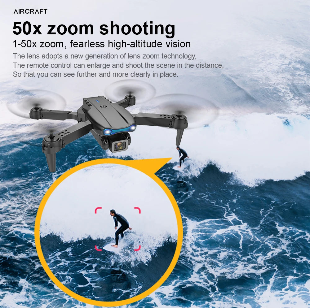2024 New Drone With 4K Professional Camera High-Definition Dual Camera Lens Long Battery Life LED Night Flight Lights Toy Gift