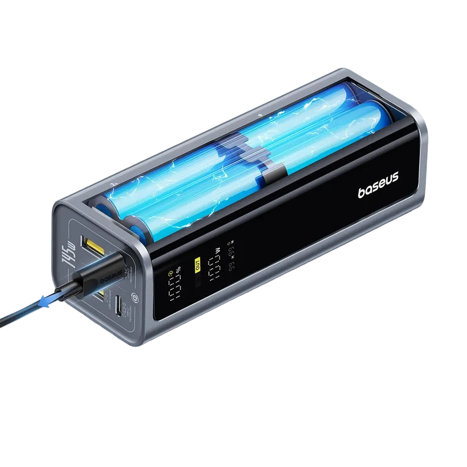 Baseus 145W 20800mAh Power Bank – PD 100W Fast Charging Portable External Battery with Smart Digital Display for Laptop & Phone