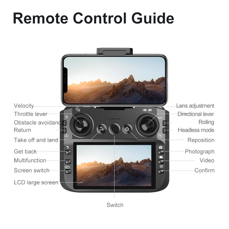 2026 NEW D5 Drones 4K HD Professional Remote Control Helicopter Plane RC Dron With Screen obstacle avoidance FPV Quadcopter Toys