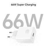 66W USB Fast Charger Quick Charge 3.0 EU Plug Adapter with 6A Type-C Cable for Huawei Mate 50 60, Nova 10, Honor 100, Magic 5