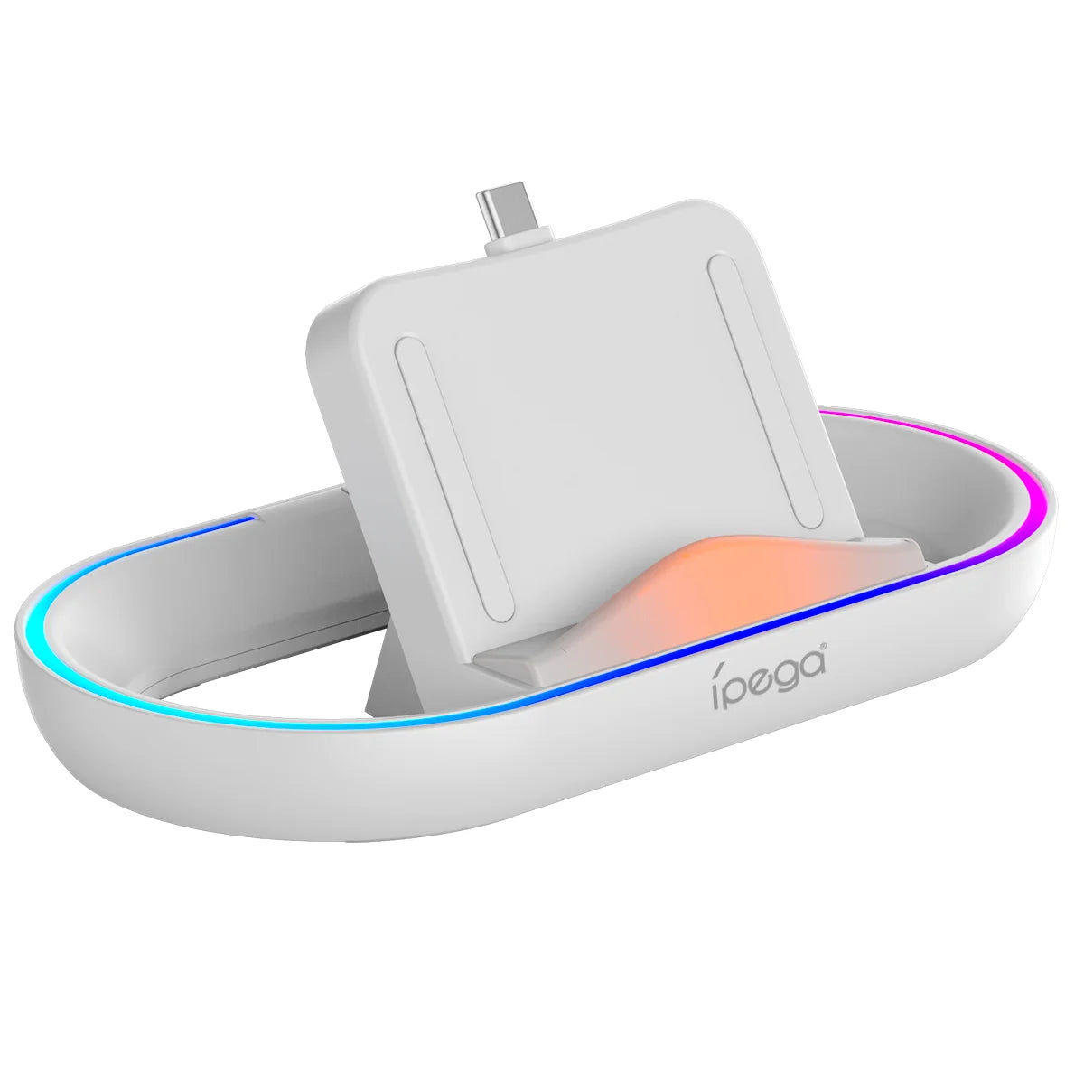 IPEGA Charging Dock P5P02 for PS5 Portal with 14 RGB Lighting Modes,Stand Charger for PS5 Portal with Non-Slip Base,Holding Base
