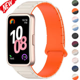 New Magnetic Silicone Strap for Huawei Watch 8/9/10 – Two-Tone Sport Band Smartwatch Accessories