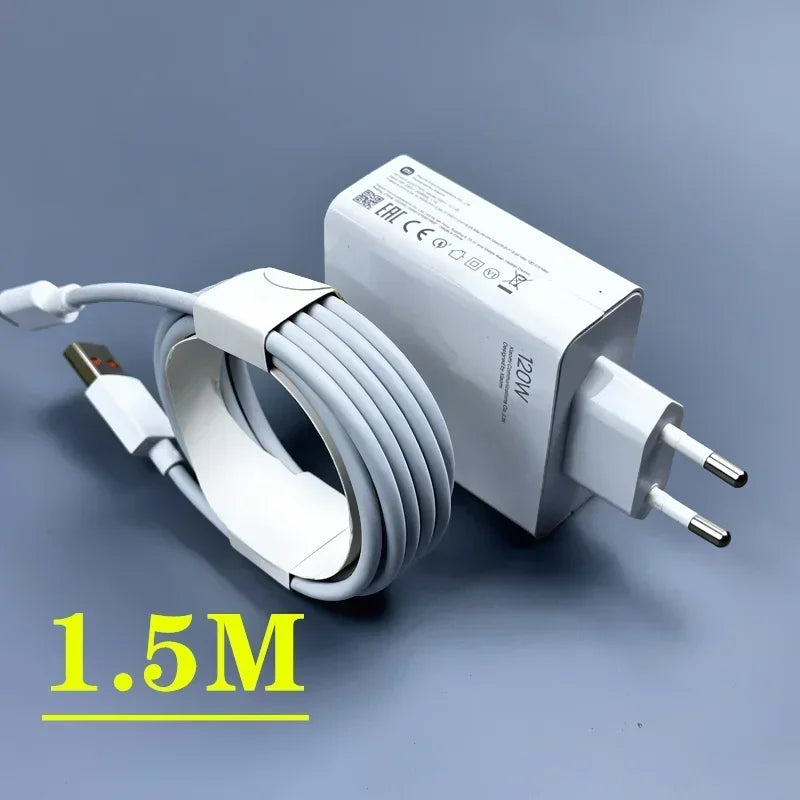 Original Xiaomi 120W Turbo Charger Fast Gan Type C 6A Charging Power Adapter Usb Cable For Mi 13 Ultra 12T Pro 11T RedMi Note 13