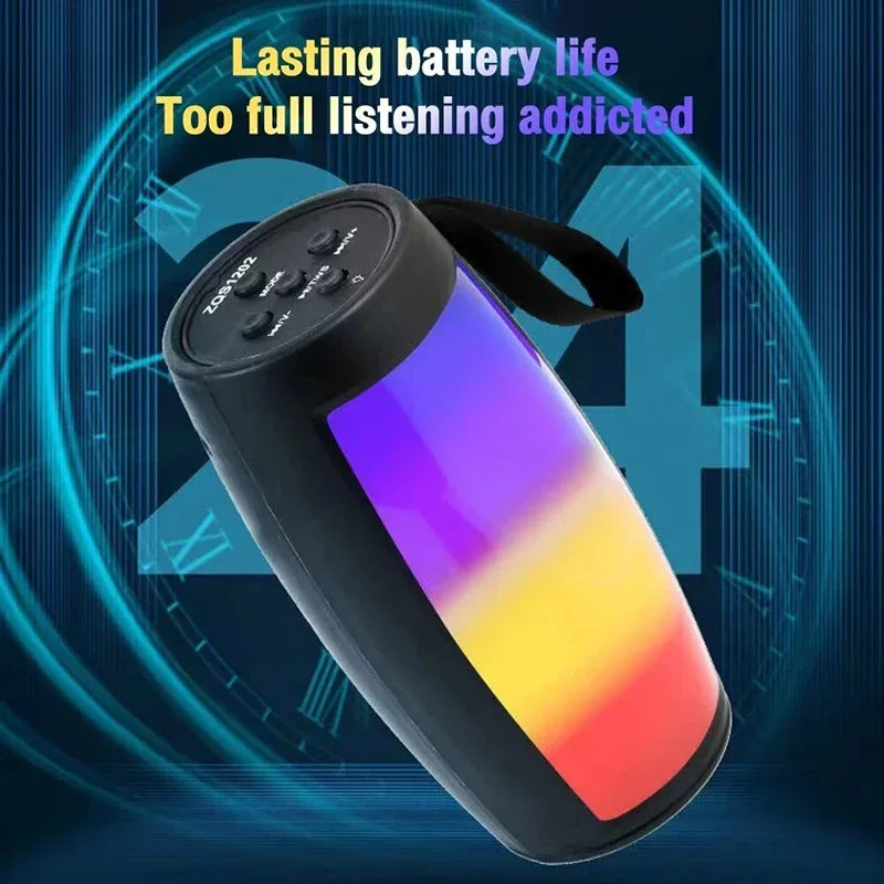 1202 Wireless Bluetooth Speaker – Portable Home & Outdoor Subwoofer with Bass, MP3 Player, Car Audio & LED Lights