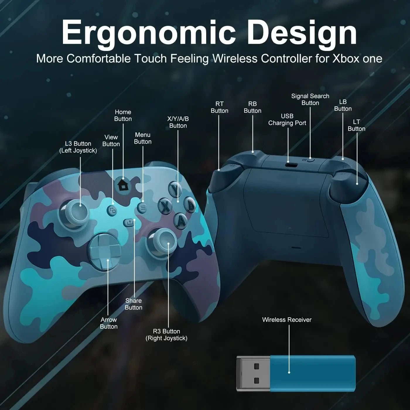 Game Controller for xbox one xbox series x/s wireless bluetooth joystick for pc handheld game players gamepads gaming keyboard
