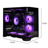 YEAH MAGIC Gaming Desktop AMD Ryzen 5 5600GT 3.9GHz 16GB(8G*2) DDR4 3200 1T NVME SSD ARGB 7 Fans Win 11 Home Gamer Desktop WIFI6