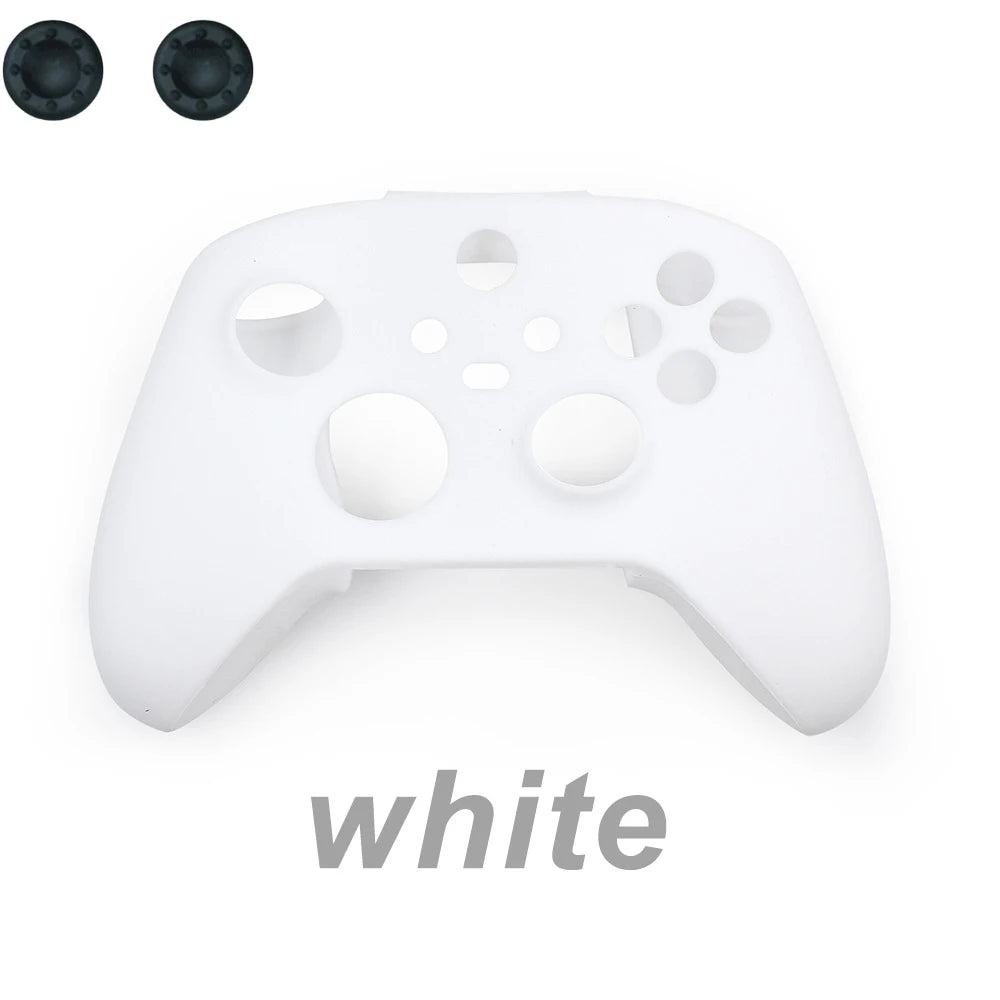 Gamepad Cases Soft Silicone Cover Anti-slip Protective Skin Case For Xbox Series X/S Controller Joystick With 2PcsThumb Grip Cap