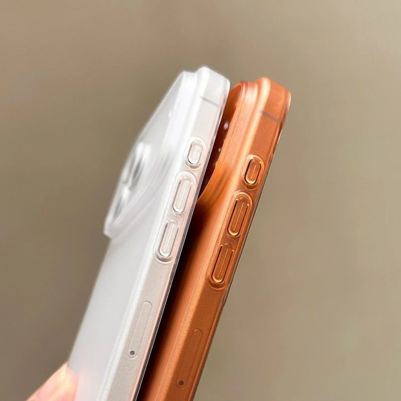 0.3mm Ultra Thin Matte Transparent Case for iPhone 17 Pro Max, 17 Air – Slim Protective Back Cover, Orange