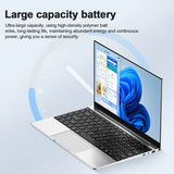 14.1" Ultra Slim Laptop 16GB RAM 2TB SSD Intel N3700 Notebook Gamer Windows 11 1920*1080 Display Office Study Computer PC