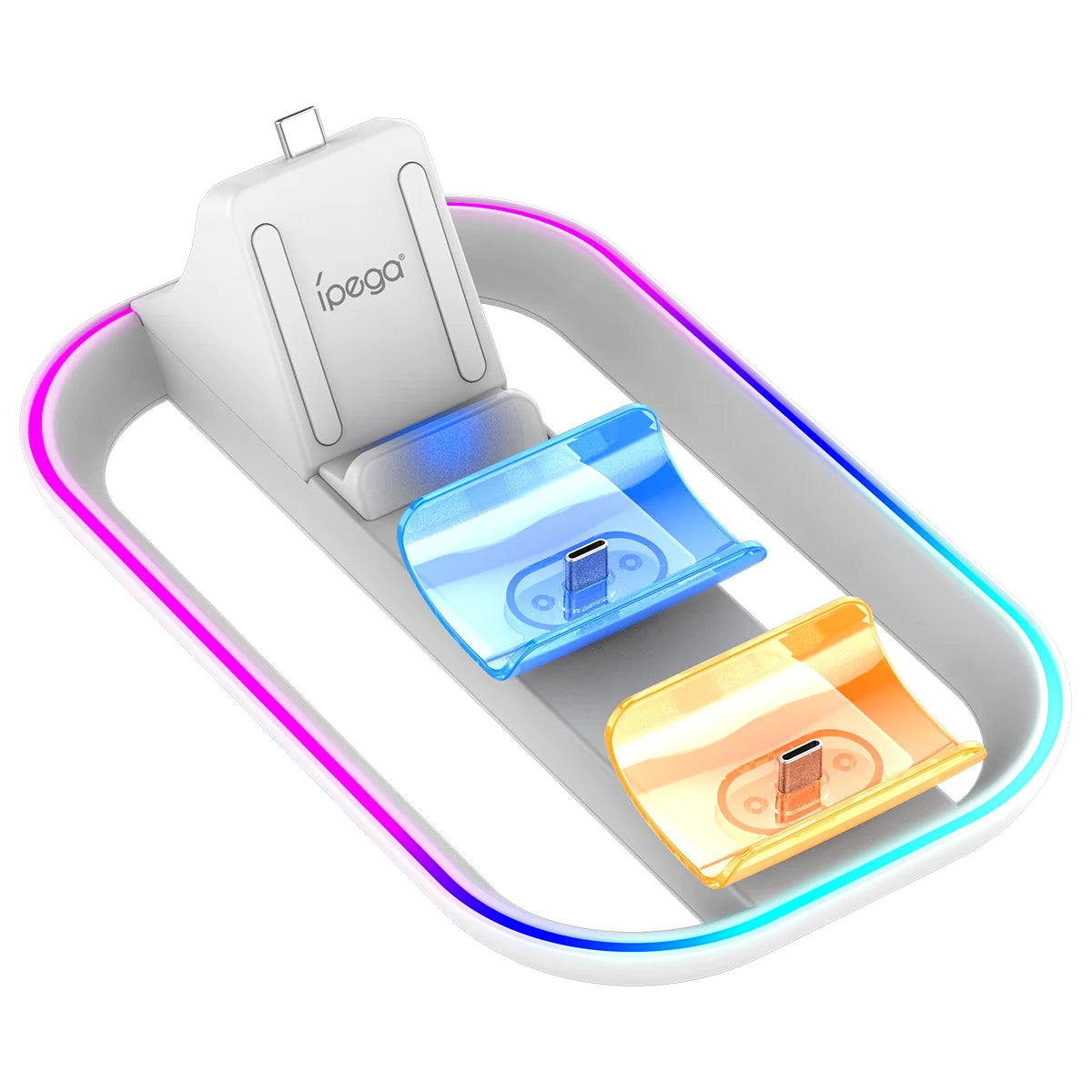 Ipega Charging Dock For PS5 Portal&Controller With 14 RGB Lighting Effects,3 Charg Ports,Charging Indicator PG-P5P03