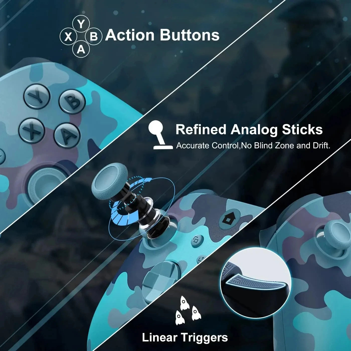 Game Controller for xbox one xbox series x/s wireless bluetooth joystick for pc handheld game players gamepads gaming keyboard