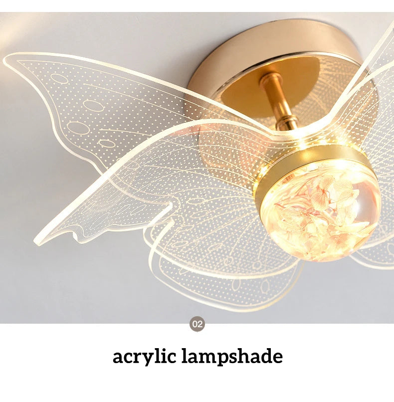 Nordic Acrylic Ceiling Lamp Suitable For Bedroom Lustre Chandeliers In Corridor Cloakroom Gold Plafonier Elegant Ceiling Lamps