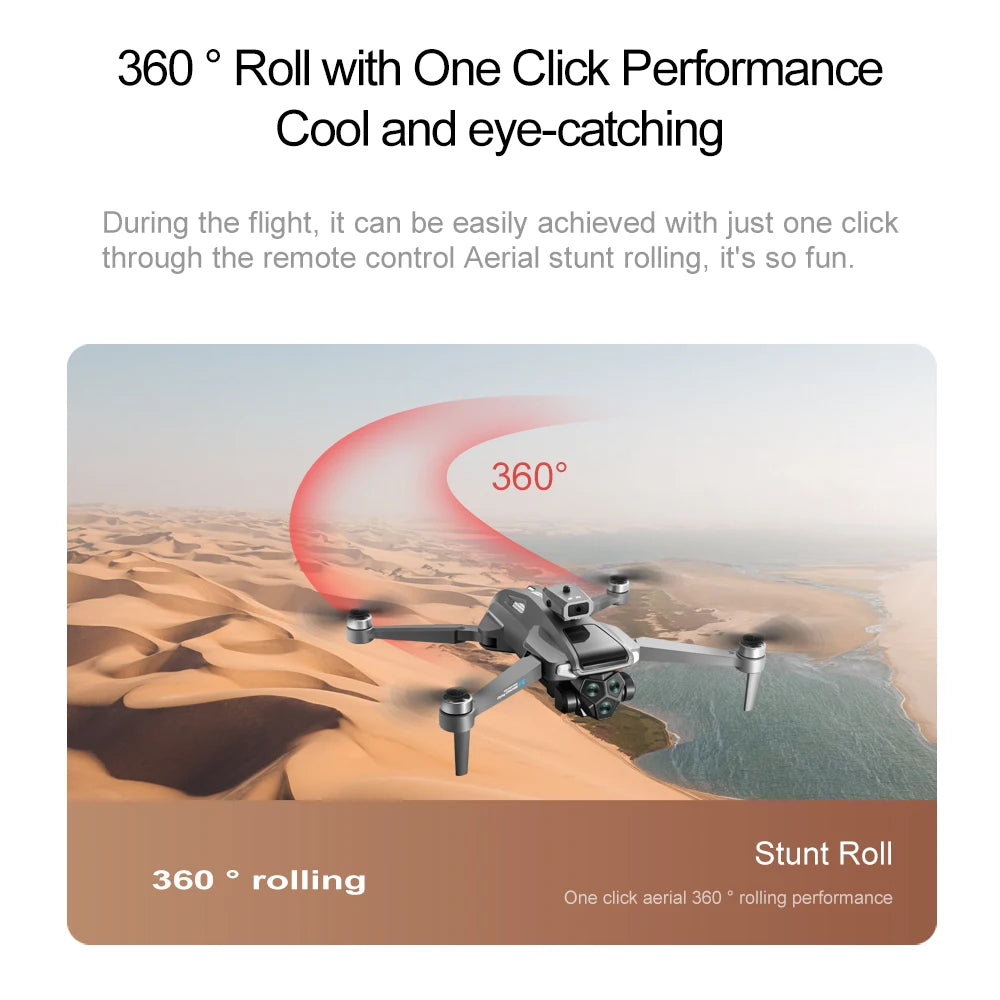 Drone Profesional 4K Dual Camera Brushless Motor Obstacle Avoidance Dron RC Helicopter Foldable Quadcopter