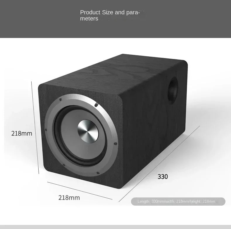 6.5 Inch Active Subwoofer Speaker High-power 100W Super Bass Home Theater Sound System for Active Speakers PC Computer TV Box