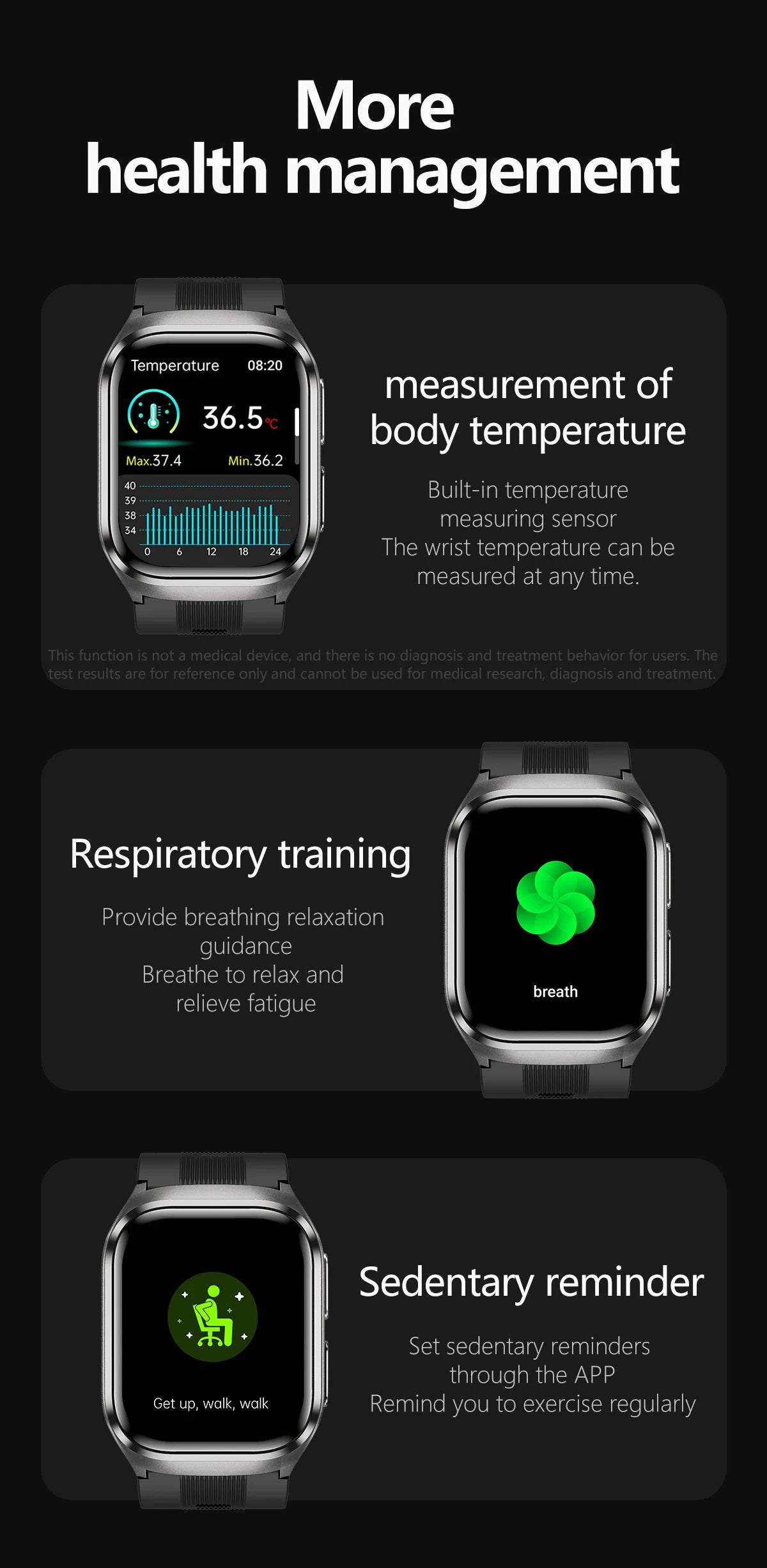 NOYAFA Air Pump Smart Watch Air Sac Accurate Blood Pressure ECG Oxygen Uric Acid Blood Lipids Health Monitoring Smartwatch