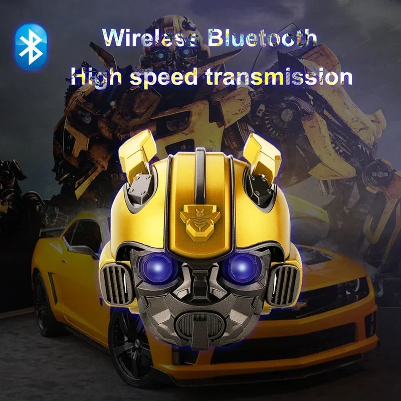 Original Transformers Bumblebee Bluetooth Speaker – Dual Speakers, Heavy Bass, LED Light, TF Card & FM Radio