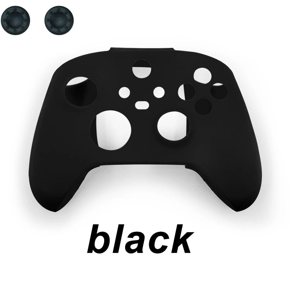 Gamepad Cases Soft Silicone Cover Anti-slip Protective Skin Case For Xbox Series X/S Controller Joystick With 2PcsThumb Grip Cap