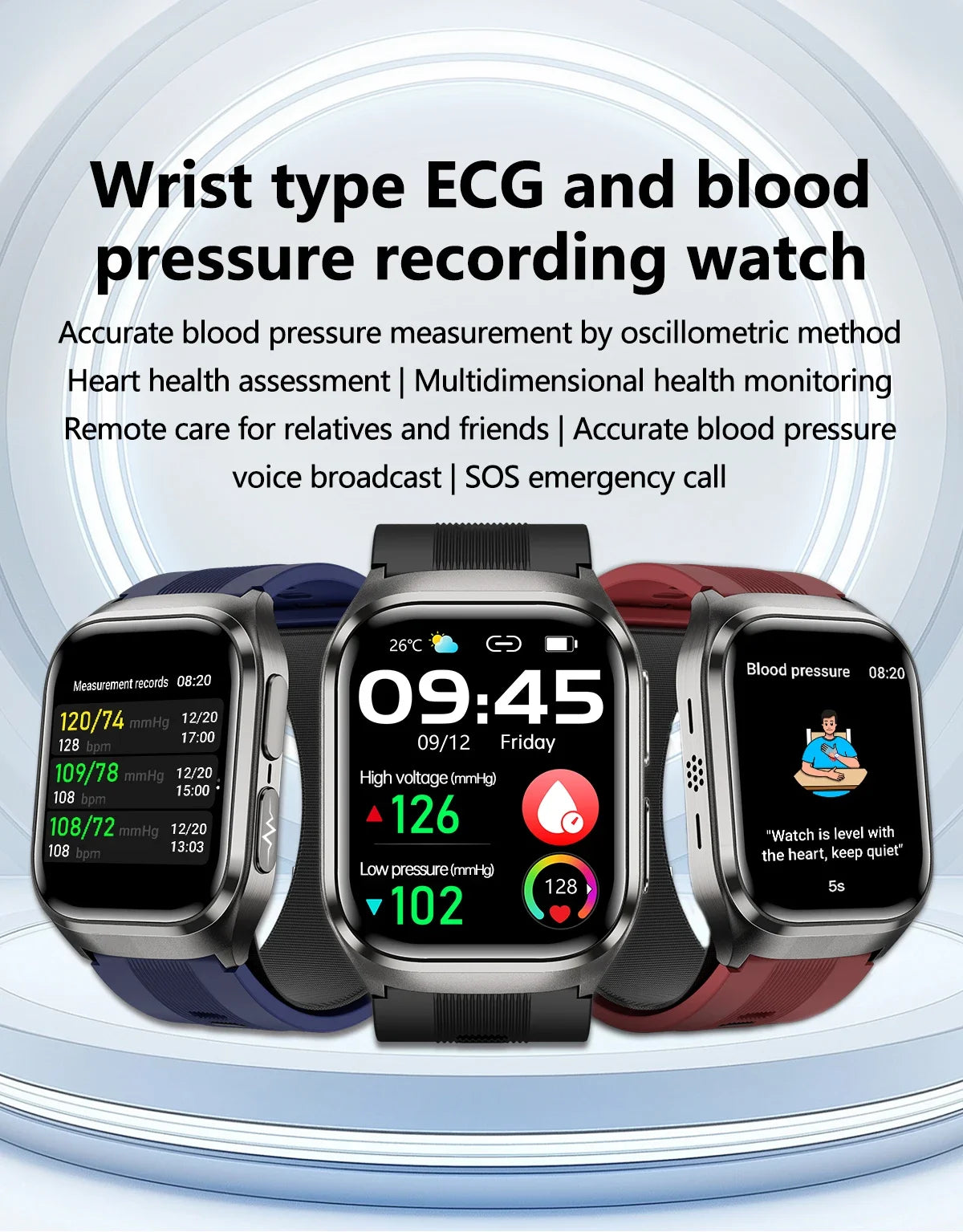 NOYAFA Air Pump Smart Watch Air Sac Accurate Blood Pressure ECG Oxygen Uric Acid Blood Lipids Health Monitoring Smartwatch