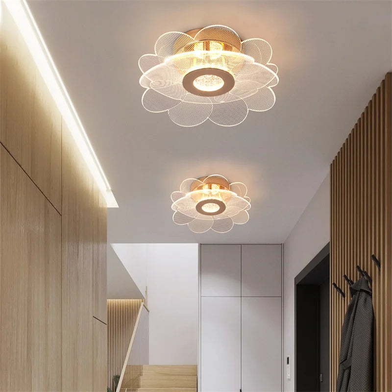 Nordic Acrylic Ceiling Lamp Suitable For Bedroom Lustre Chandeliers In Corridor Cloakroom Gold Plafonier Elegant Ceiling Lamps