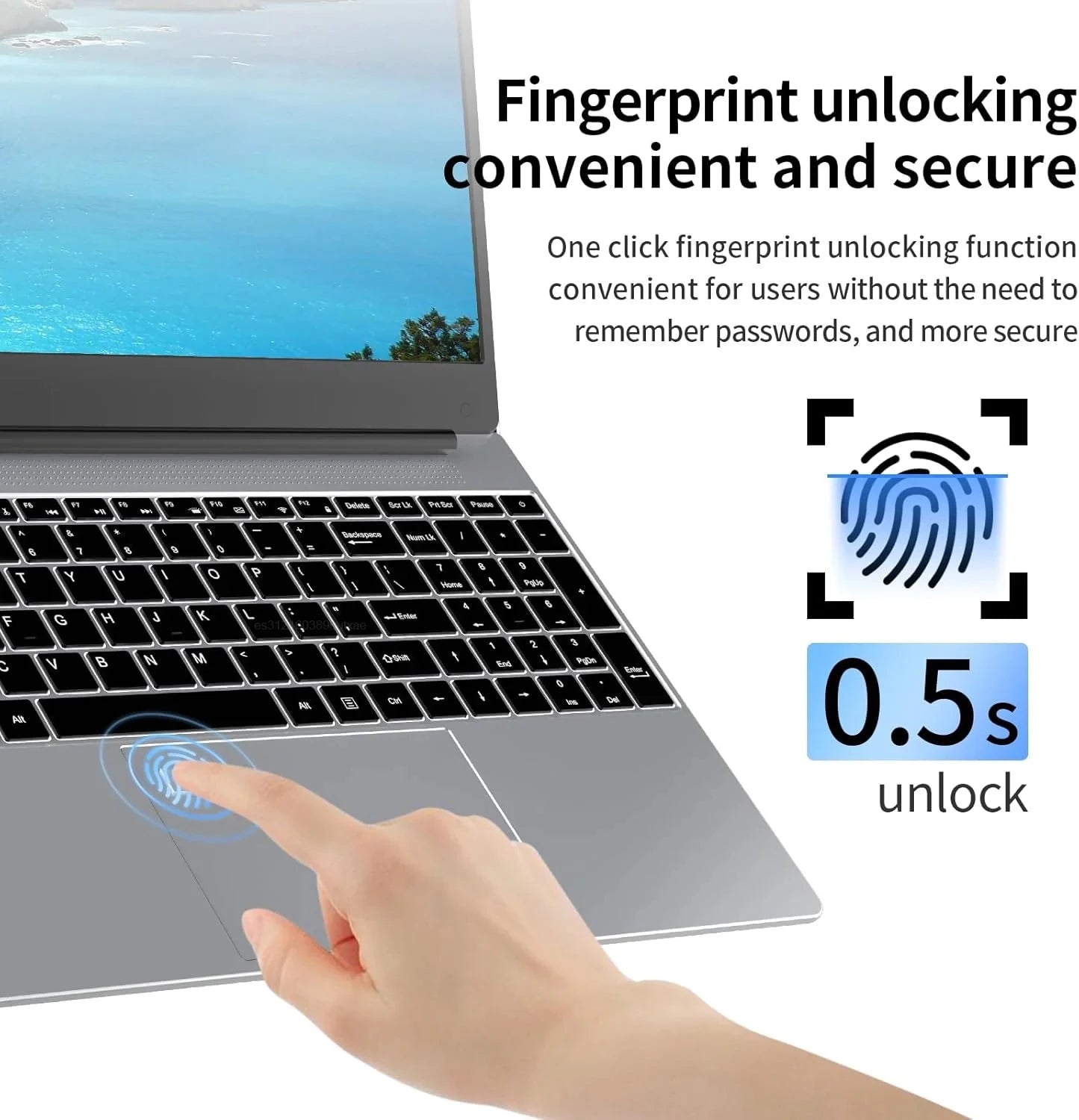 Portable 15.6" Laptop 32GB Ram DDR4 1TB 2TB SSD Windows11 Notebook Pc Gamer Intel N5095 Office Computer with Backlit Fingerprint