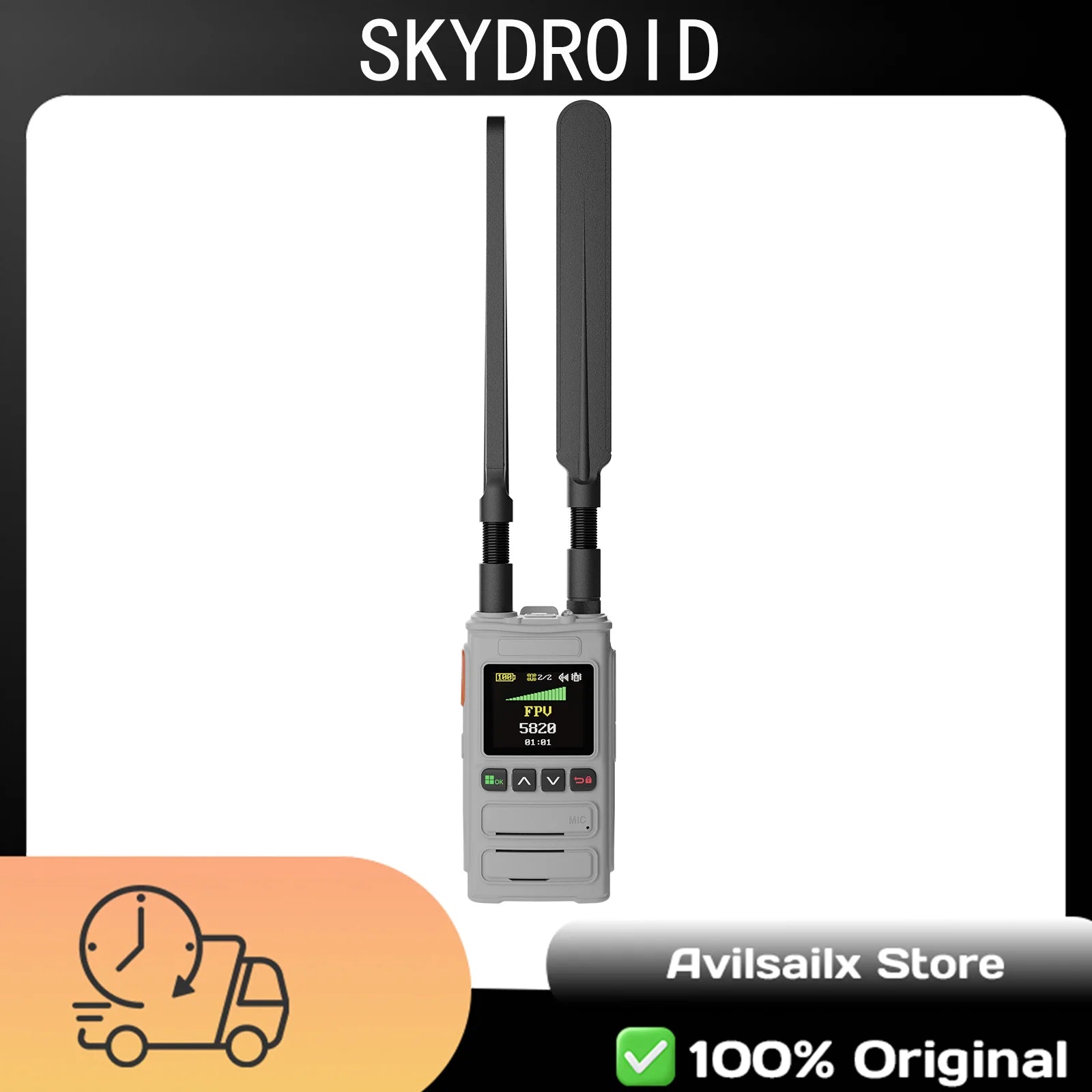 New Skydroid S12-8G Long Range Drone with 8GHz Detection System, 15-Hour Flight Time, 5km Effective Range, Easy One-Handed Grip