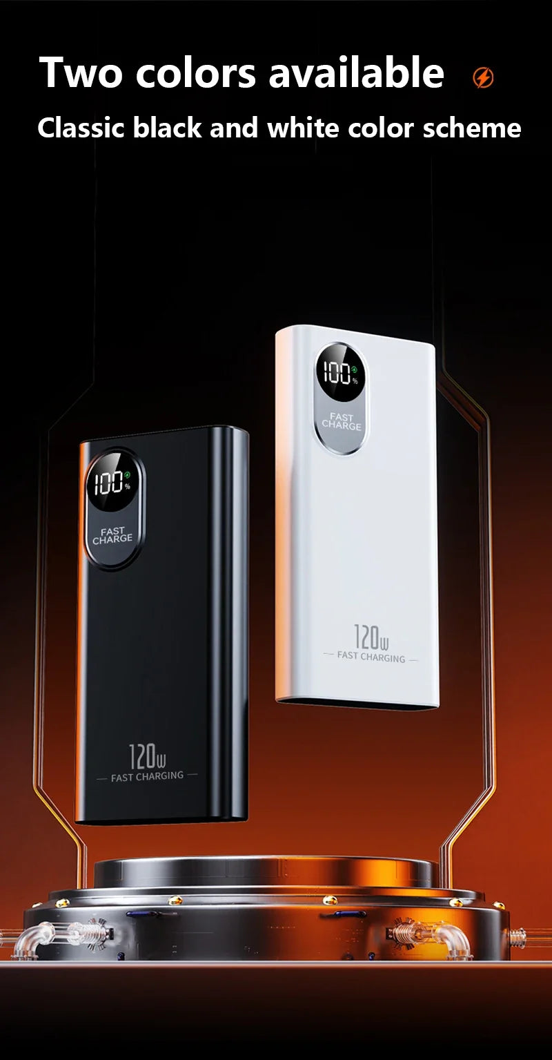 2026 New 500000mAh Power Bank – 120W Super Fast Charging Portable Battery with Digital Display for All Phones