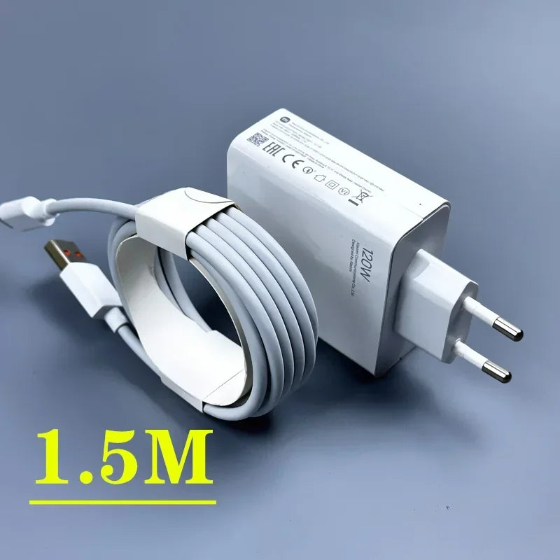 Original Xiaomi 120W Turbo Charger Fast Gan Type C 6A Charging Power Adapter Usb Cable For Mi 13 Ultra 12T Pro 11T RedMi Note 13