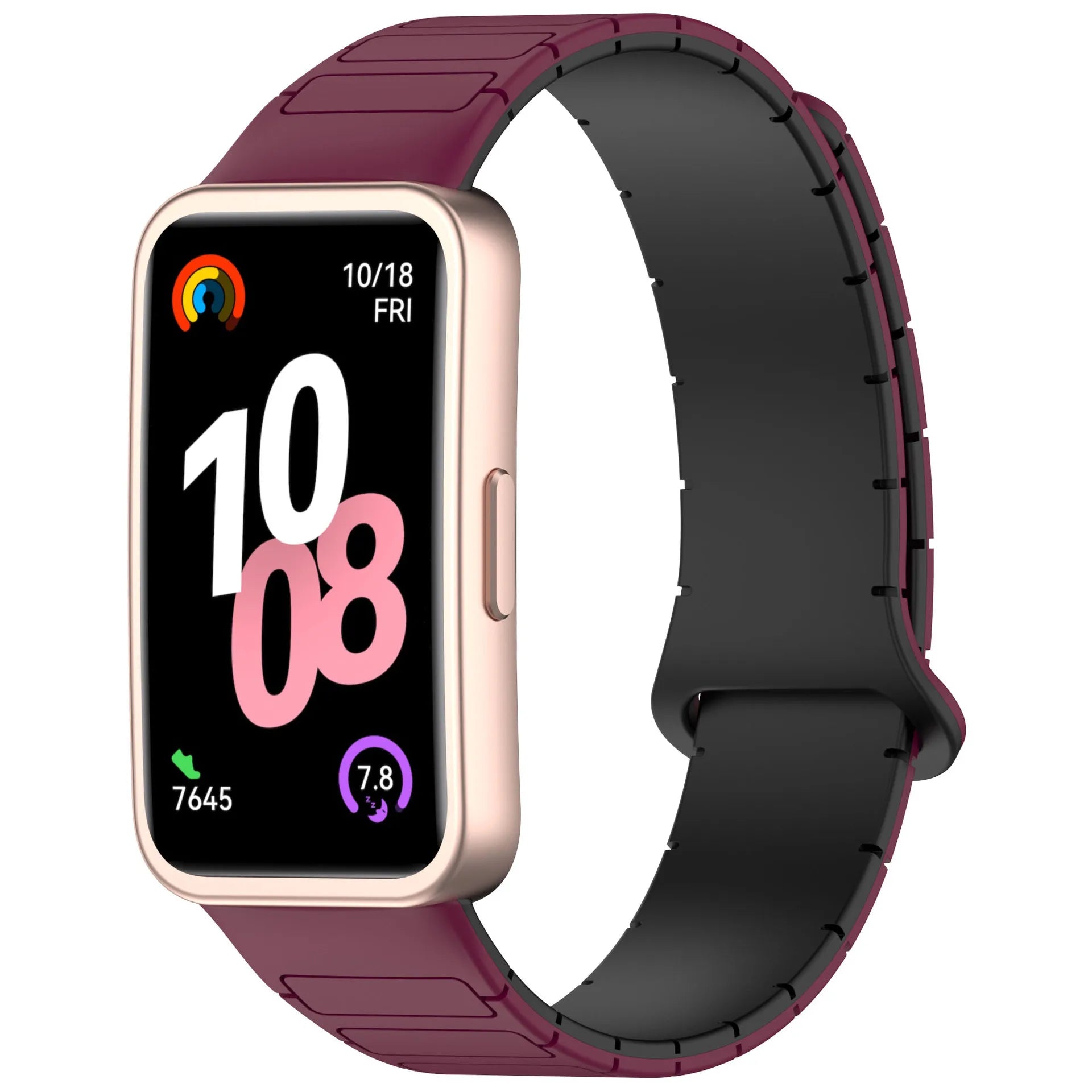 New Magnetic Silicone Strap for Huawei Watch 8/9/10 – Two-Tone Sport Band Smartwatch Accessories