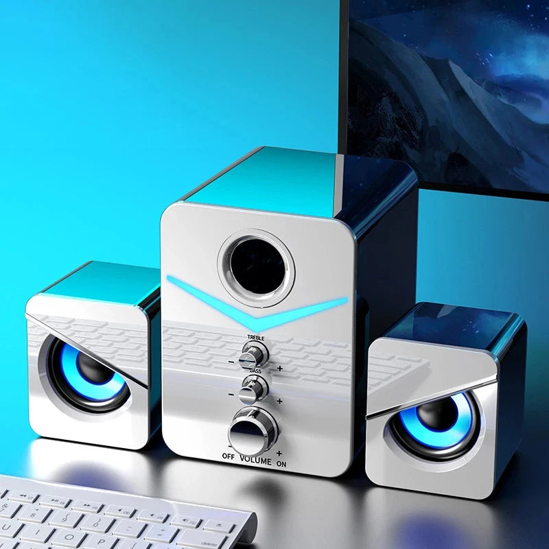 Bluetooth Speaker – Home Theater Bass System, Mini Desktop Speakers for PC, Phone, MP3 Player & Subwoofer Soundbar