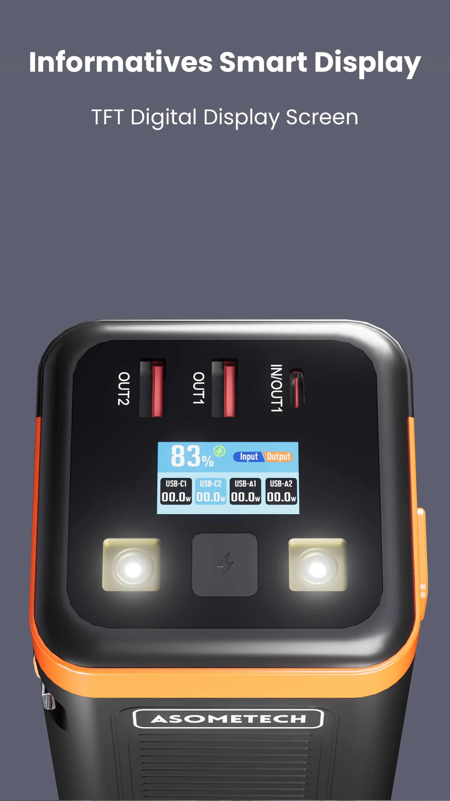 High-Capacity 50000mAh Power Bank – 100W PD PPS Fast Charging with Type-C Built-in Cable for Phones & Laptops
