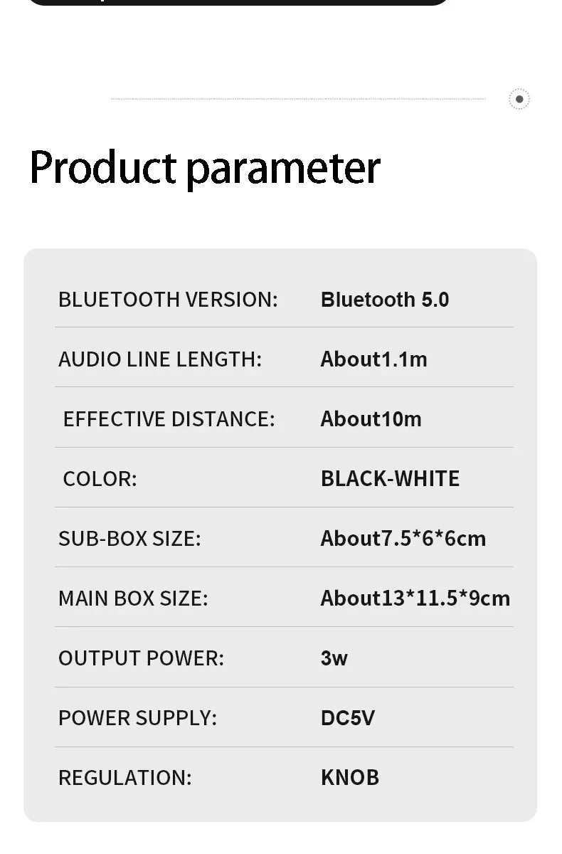 Bluetooth Speaker – Home Theater Bass System, Mini Desktop Speakers for PC, Phone, MP3 Player & Subwoofer Soundbar