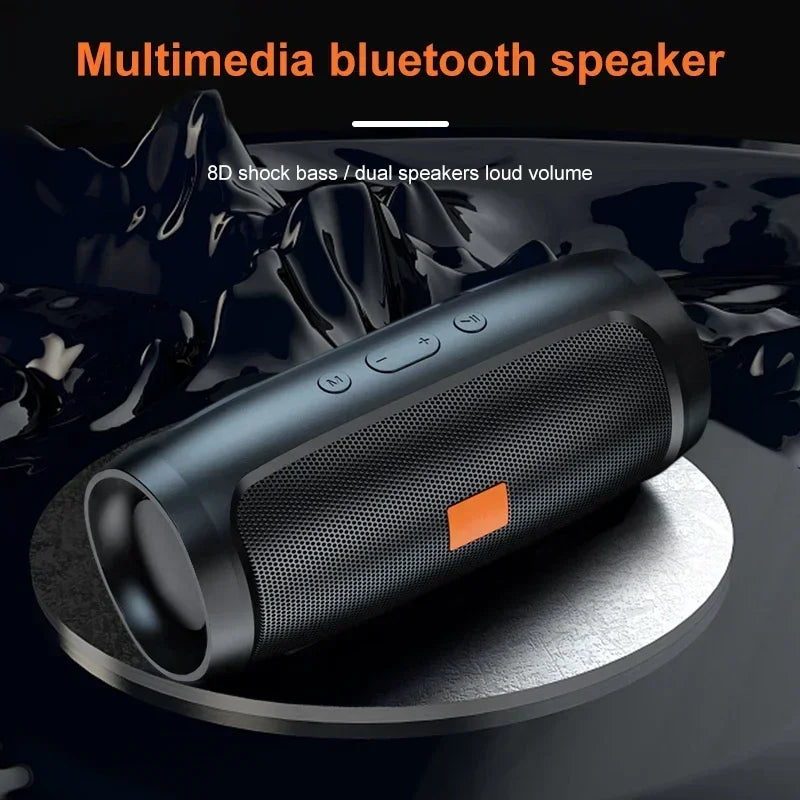 Bluetooth 5.0 Portable Speaker – Dual Stereo Speakers with Subwoofer, TF/USB Playback, FM Radio & Voice Broadcast for Outdoor Use