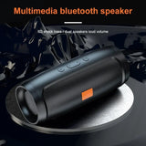 Bluetooth 5.0 Portable Speaker – Dual Stereo Speakers with Subwoofer, TF/USB Playback, FM Radio & Voice Broadcast for Outdoor Use