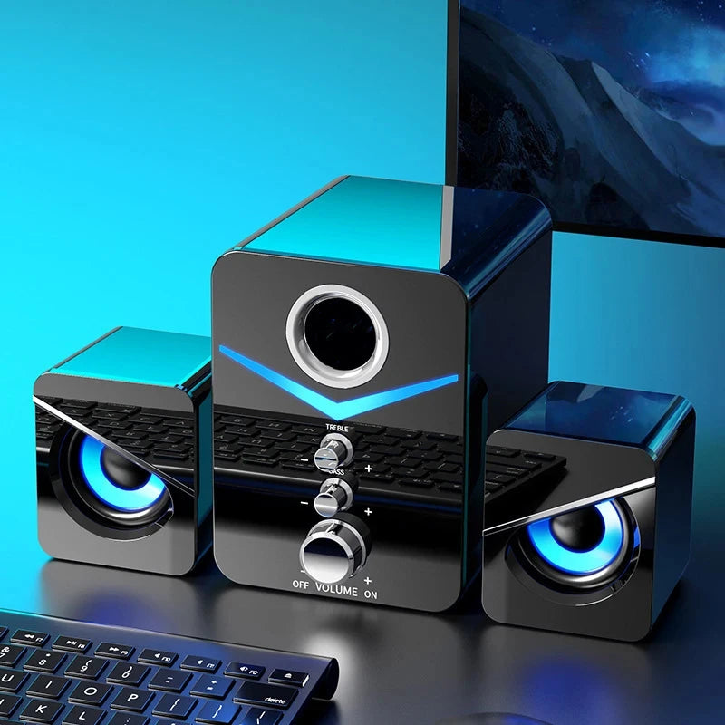 Bluetooth Speaker – Home Theater Bass System, Mini Desktop Speakers for PC, Phone, MP3 Player & Subwoofer Soundbar