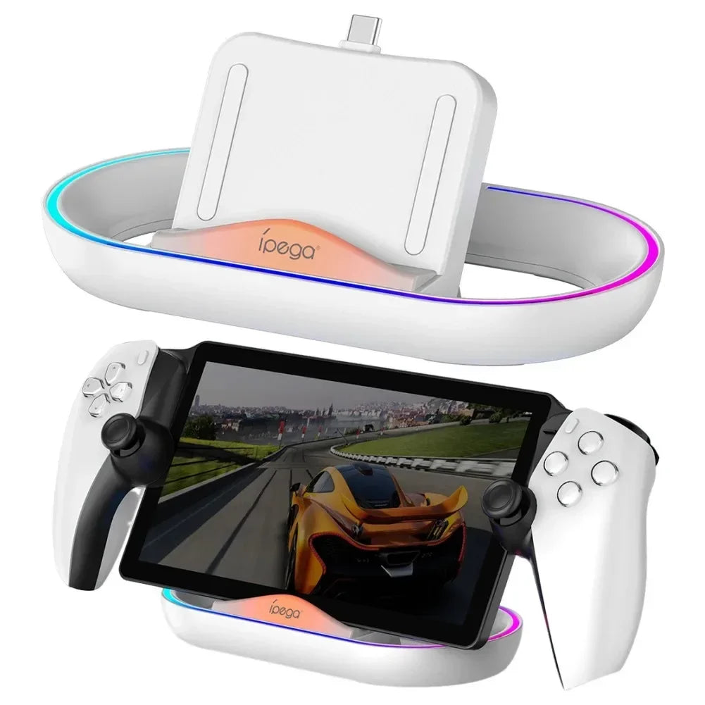 Charging Dock Station for PlayStation Portal/for PS5 Portal Game Console with RGB Lighting Effect Durable and Reliable Holder