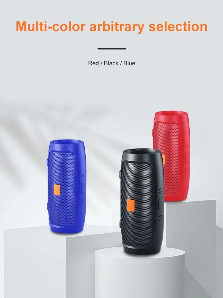 Bluetooth 5.0 Portable Speaker – Dual Stereo Speakers with Subwoofer, TF/USB Playback, FM Radio & Voice Broadcast for Outdoor Use