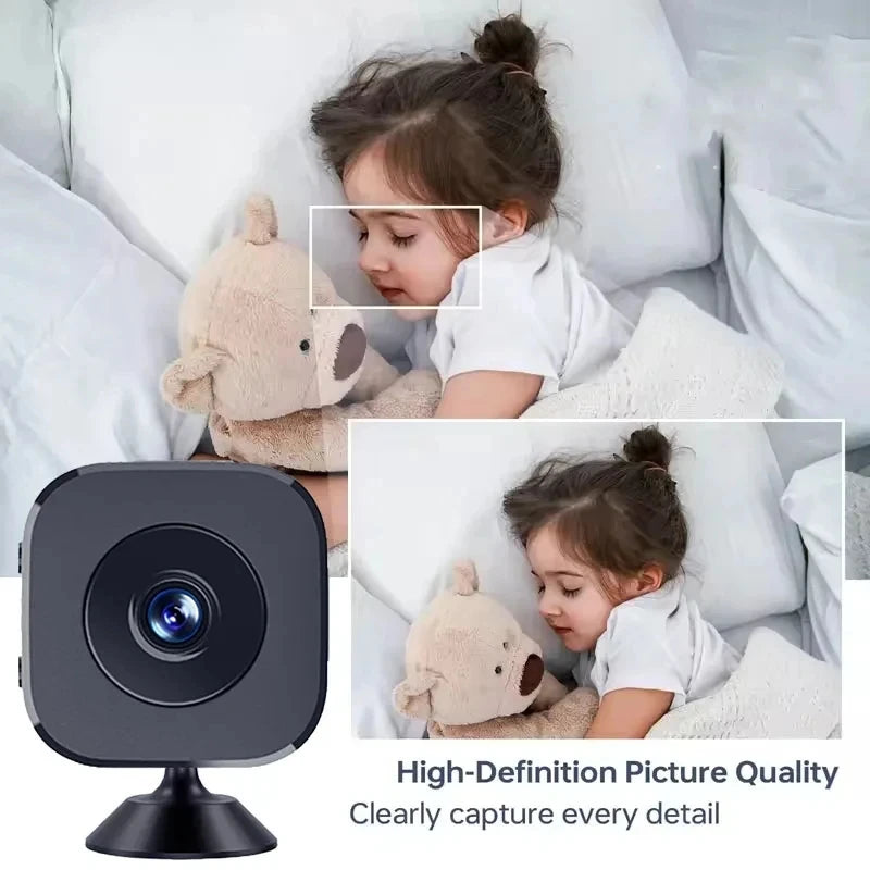 Mini Security Camera Pro 4K FullHD WiFi Surveillance With 2 Way Audio Motion Detection Infrared Night Vision Security Cam