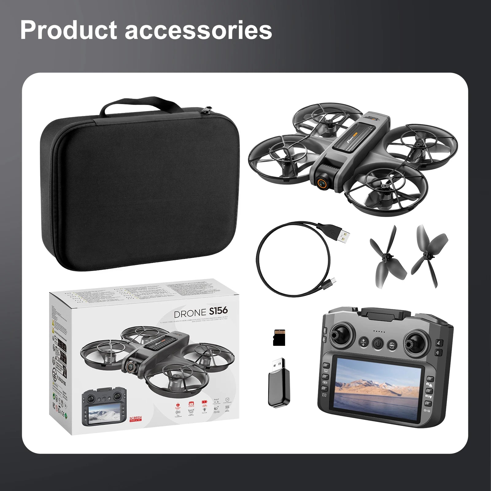 Drone Professional 8K Camera with 5G WiFi FPV UAV Screen S156 Remote Control and Obstacle Avoidance Quadcopter 2025