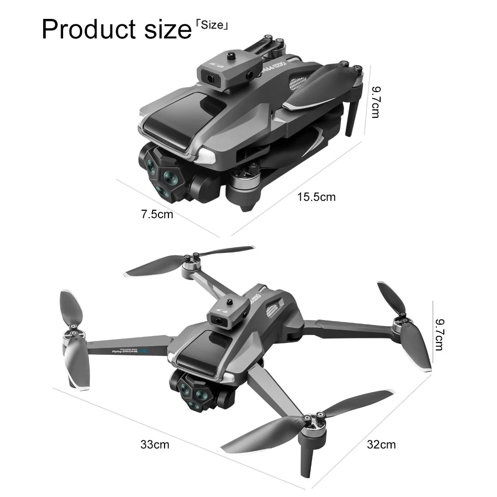 Drone Profesional 4K Dual Camera Brushless Motor Obstacle Avoidance Dron RC Helicopter Foldable Quadcopter