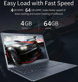 6GB RAM 128GB ROM 14.1 INCH Notebook Ultrabook Laptop PC Windows 10 Intel Celeron Quad Core N3450 CPU