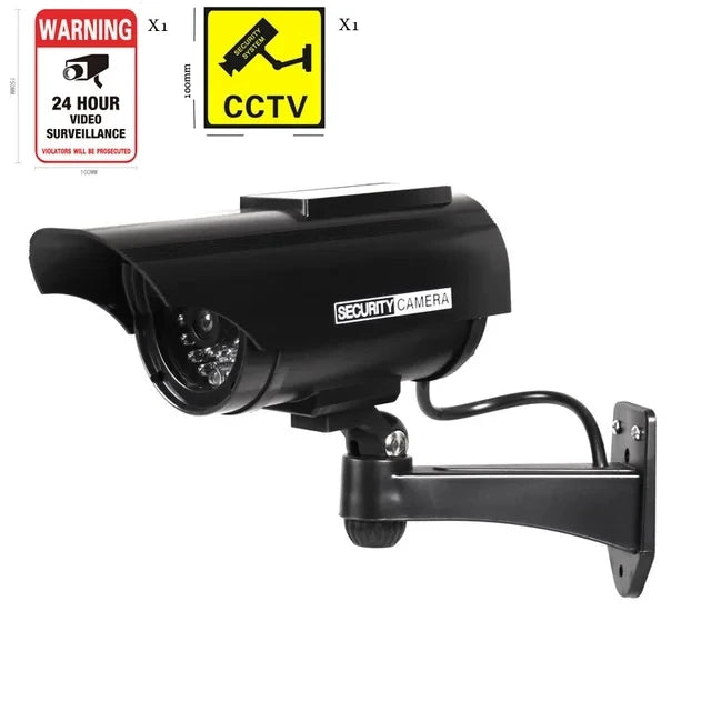 Simulation Solar Powered Waterproof Fake Camera Red Flashing Led CCD Security Camera Home Office Surveillance System Scare Theft