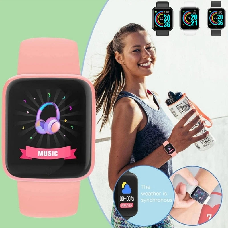 Smart Watch for Men & Women – Fitness Smart Band with Sport Mode, Music Control, Calorie & Distance Tracking, Message Reminder for Android & iOS