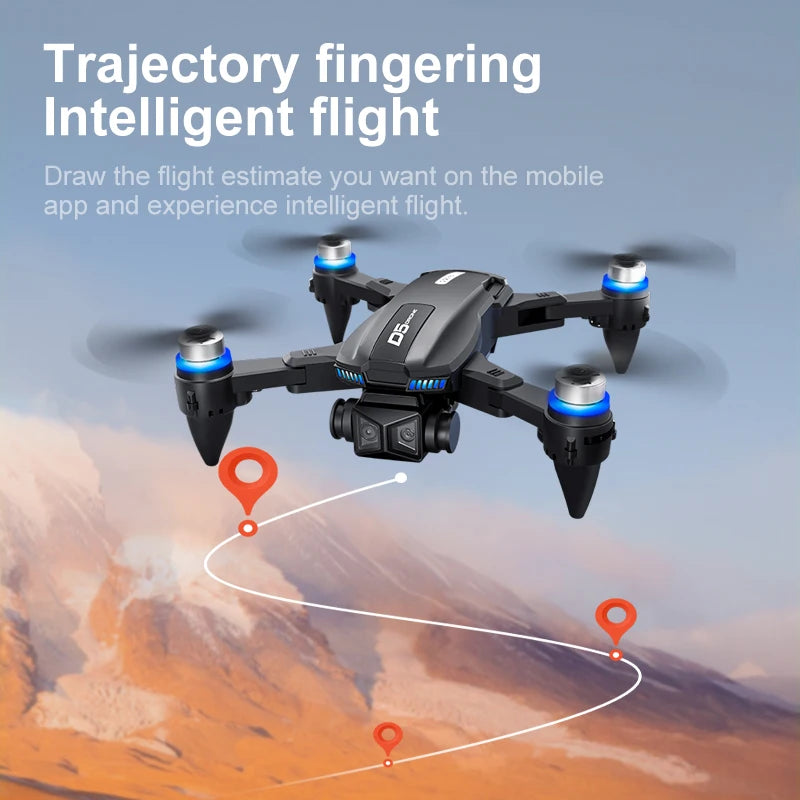 2026 NEW D5 Drones 4K HD Professional Remote Control Helicopter Plane RC Dron With Screen obstacle avoidance FPV Quadcopter Toys